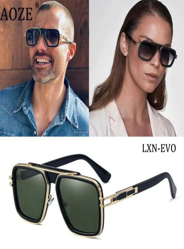 Lunettes de soleil 2021 Mode Cool LXNEVO Style Square Pilot Hommes Femmes Vintage Classic Brand Design Lunettes de soleil Shades 95882 avec boîte2435153