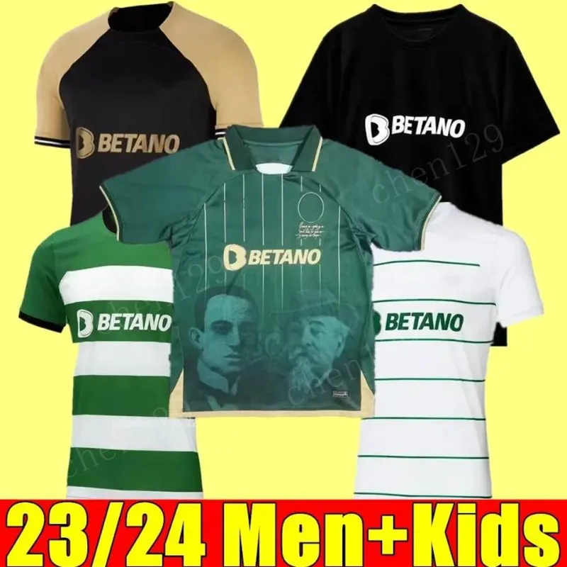 Sporting CP 23 24 Lisboa Soccer Jerseys Home Blue Lissabon Special Jovane Sarabia Vietto 2023 2024 Maillot Jersey Sporting Clube de Football Shirt Men Kids Kit