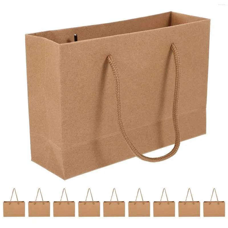 Sacs de rangement 10 pièces sac en papier Bolsas De Almacenamiento emballage entreprise pour cadeau Kraft petites pochettes