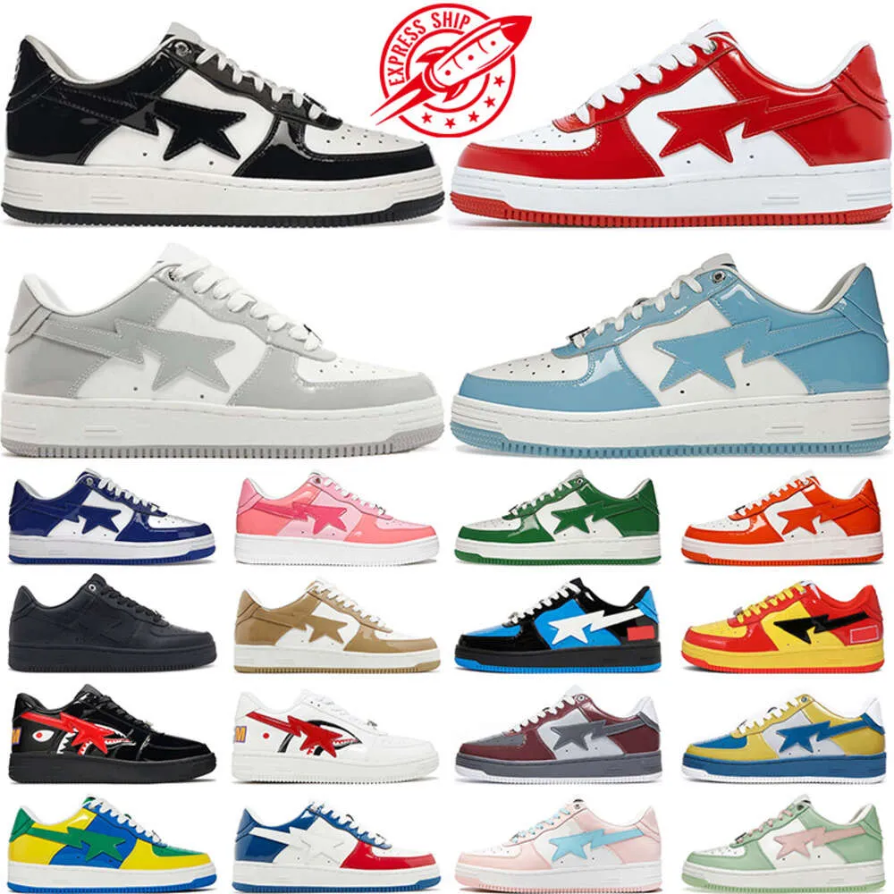 Freizeitschuhe, Designerschuhe, Herren, Damen, Plateau-Sneaker, Schwarz, Lackrot, Tiefblau, Orange, Weiß, Grau, Rosa, Beige, Grün, Skateboarding, Joggen, Sports Star-Trainer