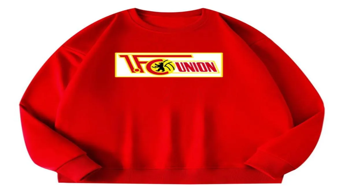 FC Union Berlin Sweater Sweater Compans يتصدر الرجال المسارات الرياضية الشتوية الشتوية هوديي التدريب على كرة القدم سترة.