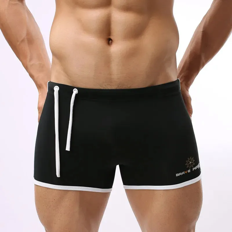 Brave Person Marque Nylon Beach Shorts sexy hommes SOILD TRUNKS BACKER BOXER PLUS SIGHNE SPHECH BULGE SUNGA 240314