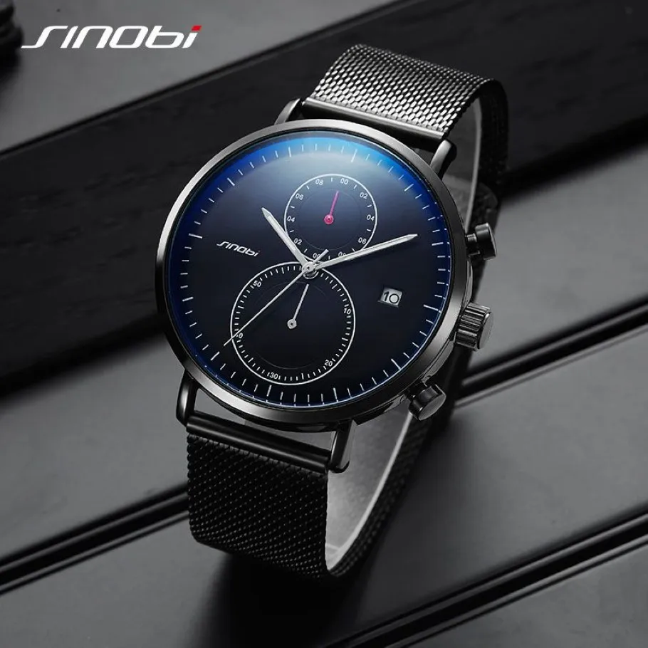 Sinobi New Men Watch Brand Business Watches for Men Ultra Slim Style Wristwatch Japan Movement Watch Male Relogio Masculino2894