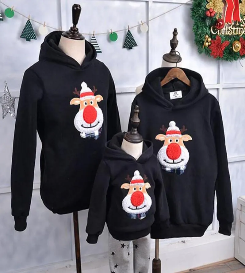 2019 Winter Family Clothing Sweter Sweter ciepły tata syn Hoodie