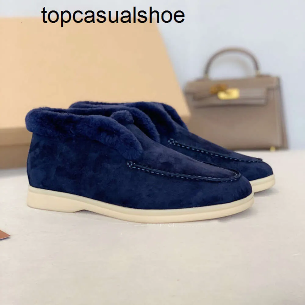 Loro Piano LP Lorospianasl Arrivo Walk Blue Sidue Sub di topQualità Fashionnew Women Scarpe 2022 inverno cucitura di alta qualità SOLO SOLO STANTE STANTE STUPI FURRY