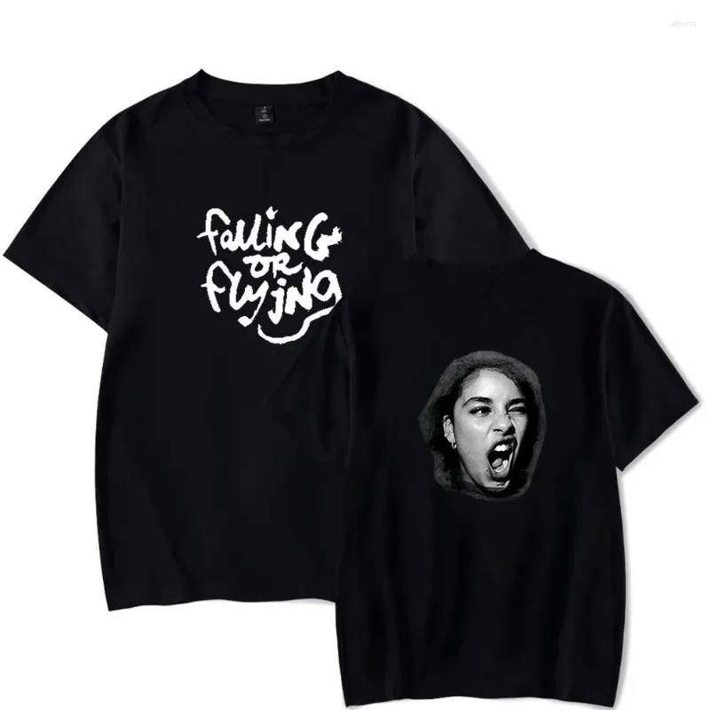 Мужские футболки Футболка Jorja Smith FALLING OR FLYING Merch Graphics с круглым вырезом и принтом унисекс Тренд Повседневный топ с короткими рукавами