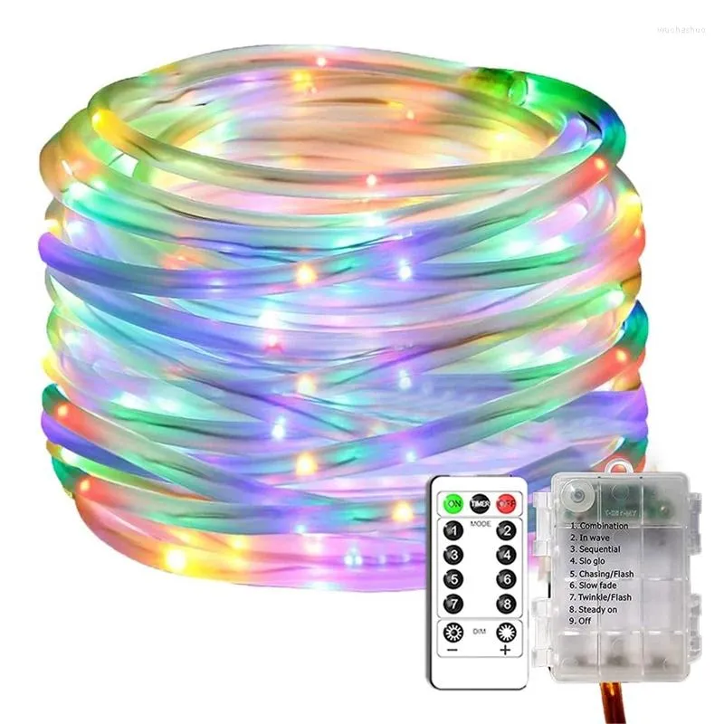 Strings SV-LED Rope String Lights 33FT 100 Leds 8 Modes Multicolor Outdoor Waterproof Fairy For Garden Party Decoration