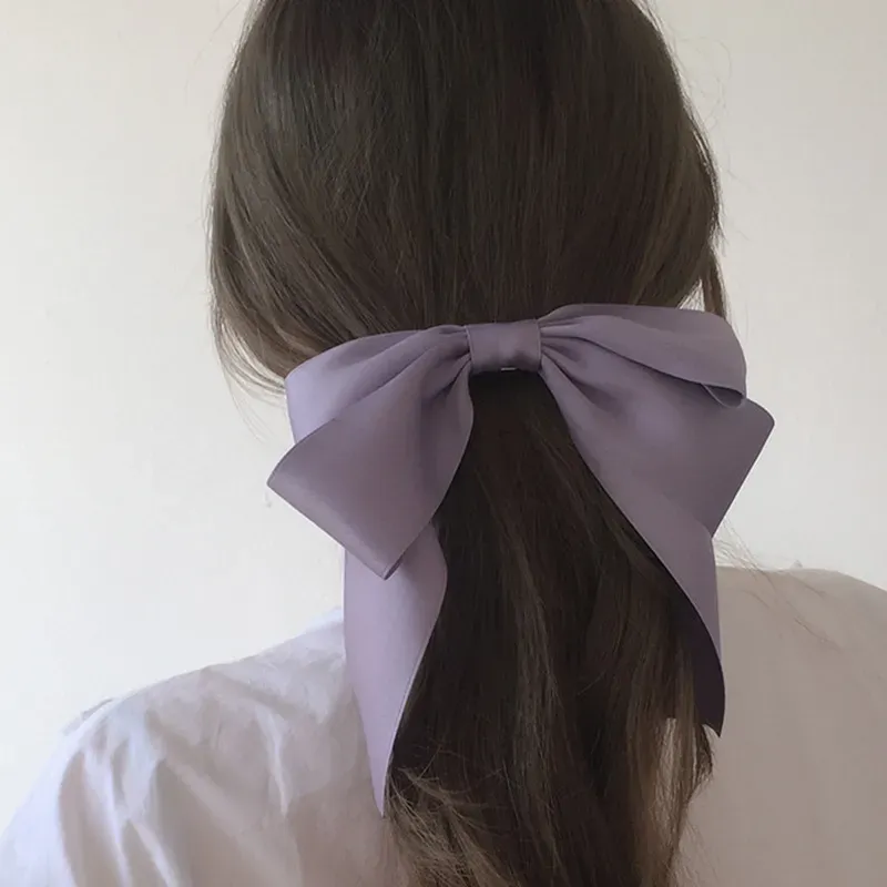 Pins Net red temperament Changchun flower blue large bow hairpin girls Korean version new spring hairpin wholesale