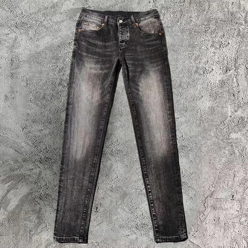 Jeans da uomo Vintage Black Men Spring High Street Skinny Denim Pant Moto Slim Fit Jean Streetwear Pantalon Vaquero Hombre