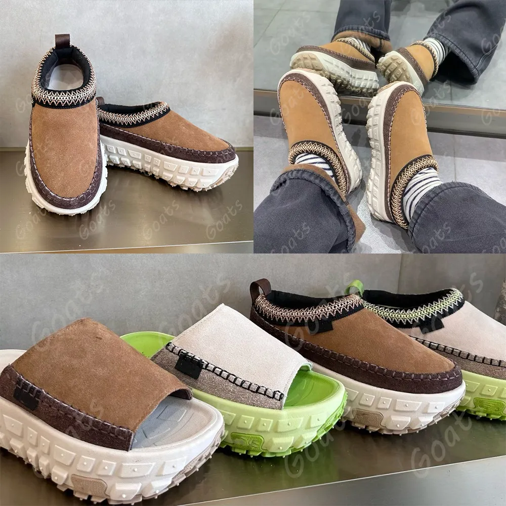 Märke däck toffel sneakers män och kvinnor försvarare svarta gummiplattform sandaler däck sandaler avslappnade chunky plattformskor lyxsport tofflor 35-40