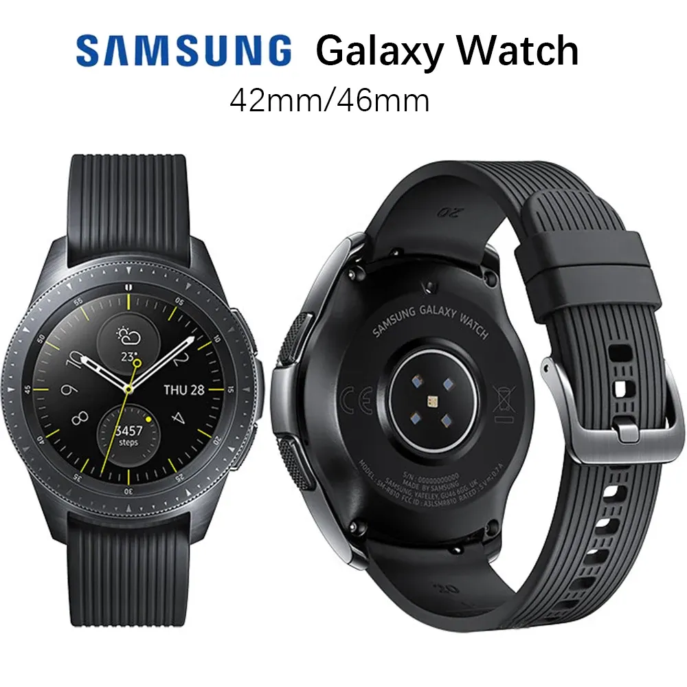 Samsung Watches Gear 42mm / 46mm Smartwatch Bluetooth, rénové Galaxy Watch Utilisé S4 SMR800 100% bon fonctionnement