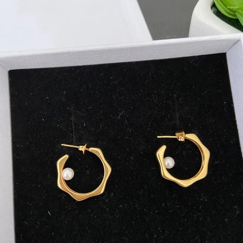 Dangle Earrings Europe Charm Designer Brand 18K Gold Plated Learned Pearl Engetric Women Trend Trend Trend