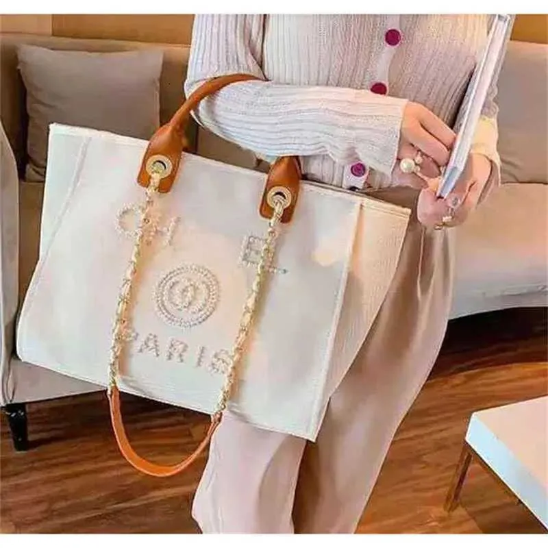 Tote Shopping Ner Dames Grote modecapaciteit Kust Strand Schoudertas Luxe Crossbody Handtassen Tassen Tas Luxe Parel Duffel Handtas Portemonnee Ch0505