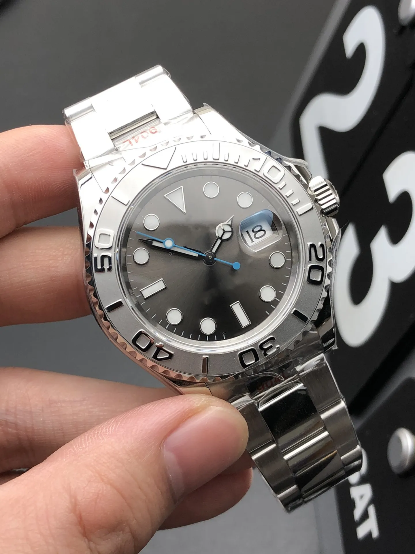 Relógio masculino de fábrica ZP 40mm YM Sapphire Dial Data apenas relógio mecânico automático à prova d'água de alta qualidade, relógio de luxo luminoso