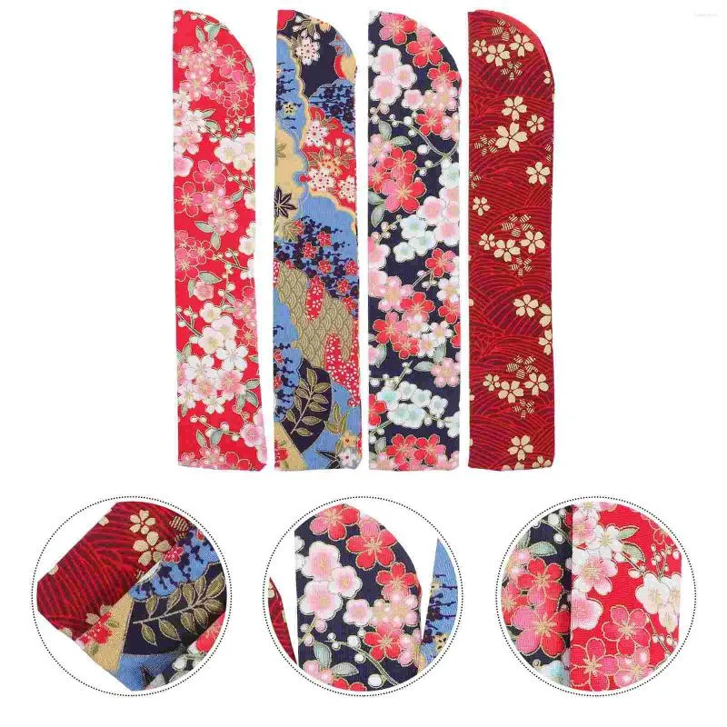 Decorative Figurines Chinese Hand Fan Bag Silk Folding Holder Handheld Storage Pouch Protector Retro Style Utensils Sleeve Pen Pencil