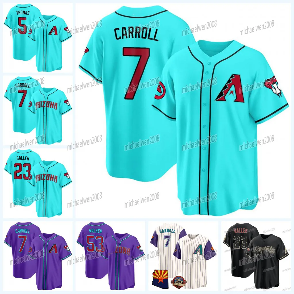 7 Corbin Carroll Diamondbacks 2024 Jersey Montgomery Alek Thomas Lourdes Gurriel Jr. Zac Gallen Christian Walker Peterson Ketel Marte Brandon Pfaadt Kevin Ginkel