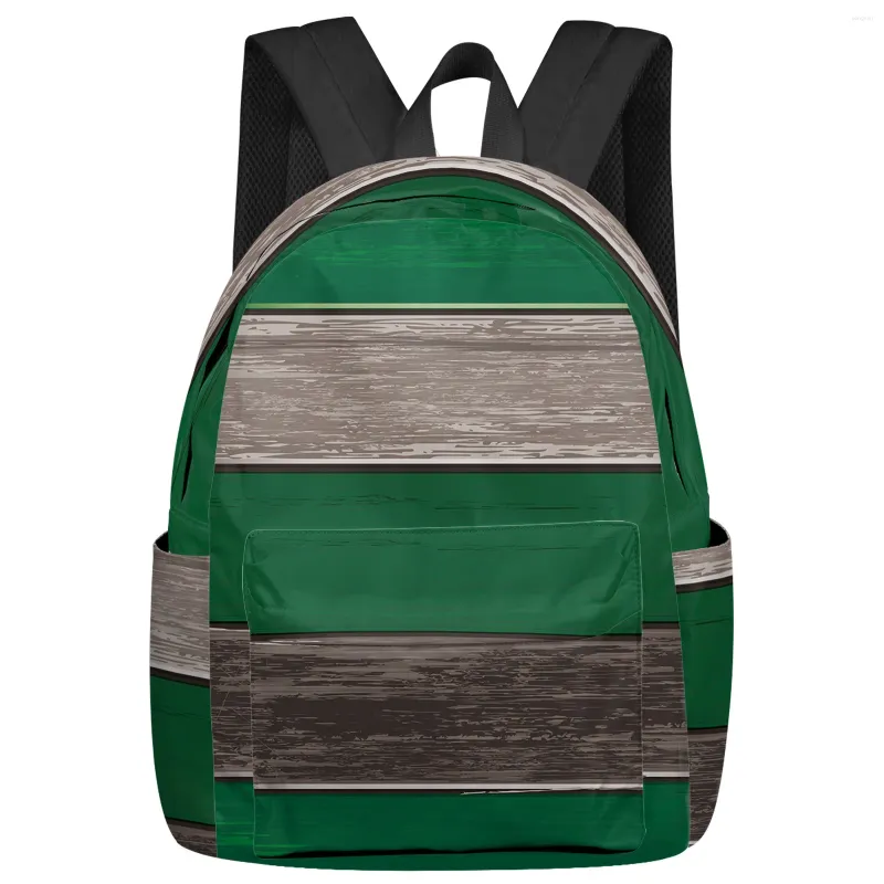 Sac à dos vintage de ferme de bois de bois forêt forêt femme verte homme sac à dos école imperméable pour les élèves garçons filles sacs d'ordinateur portable mochilas