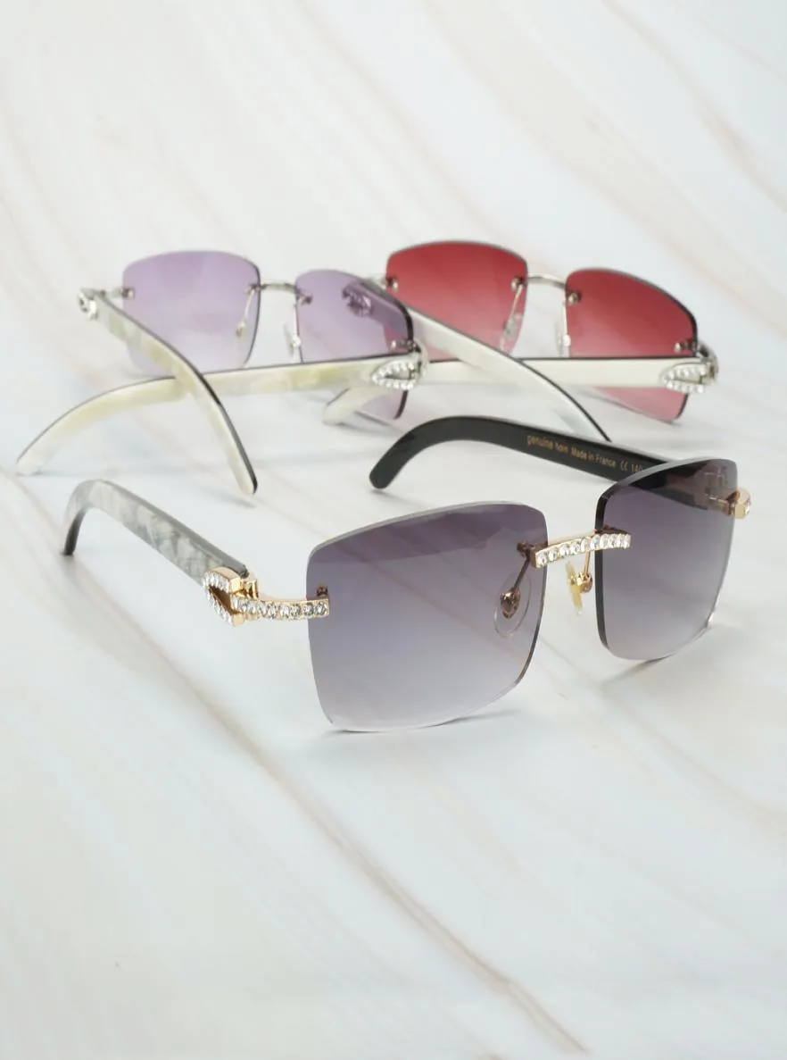 Luksusowa biała mieszanka Czarne okulary przeciwsłoneczne Buffalo Horn for Men Women Sunglasses Projektant marki Carter Eyewear for Fishing Rave Festival5284881