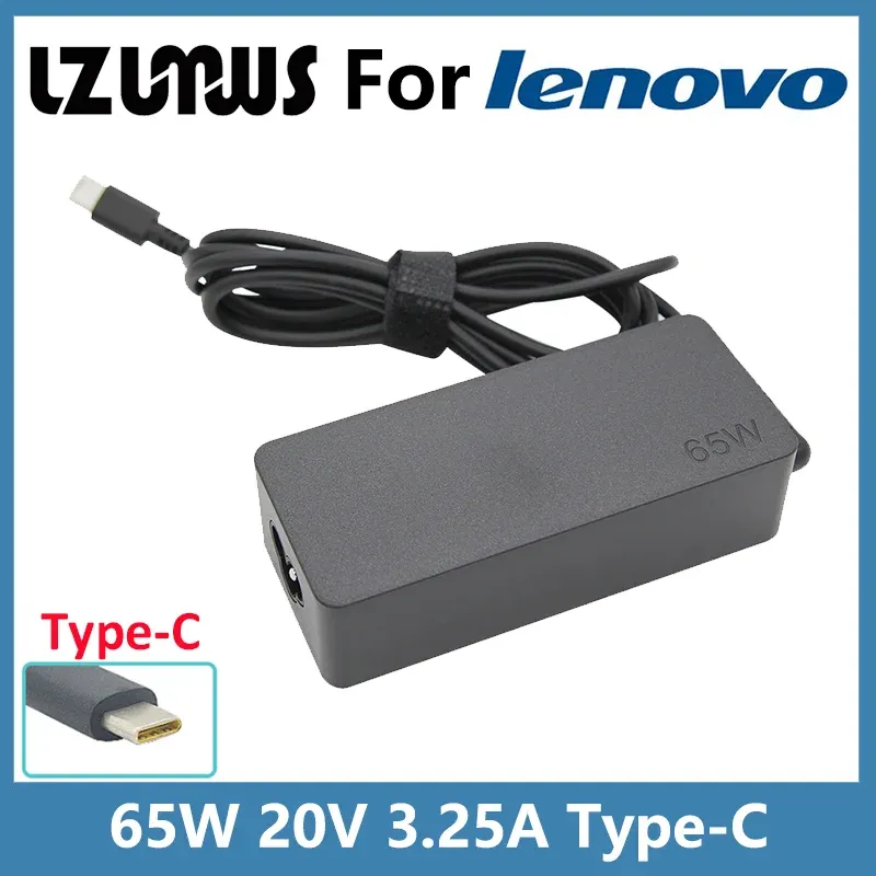 ADAPTER 20V 3.25A 65W USB Typ C AC Power Adapter Charger för Lenovo ThinkPad X1 Carbon Yoga5 X270 X280 T580 P51S P52S E480 E470