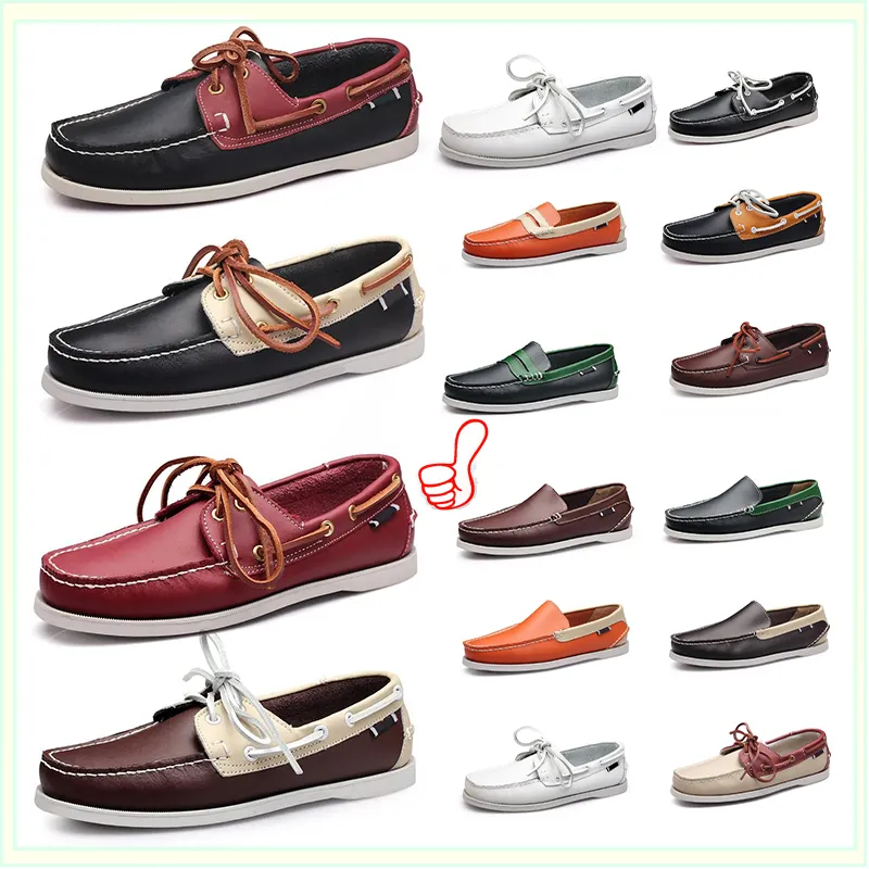 Tasarımcı Sneakers 2024 Yeni Pozitif Erkek Ayakkabı Yelken Ayakkabıları Sıradan1 Ayakkabı Deri Nefes Alabilir Tasarımcı Spor ayakkabıları Karışık Renk Kalın Yüksek Kaliteli Gai Boyut 38-45