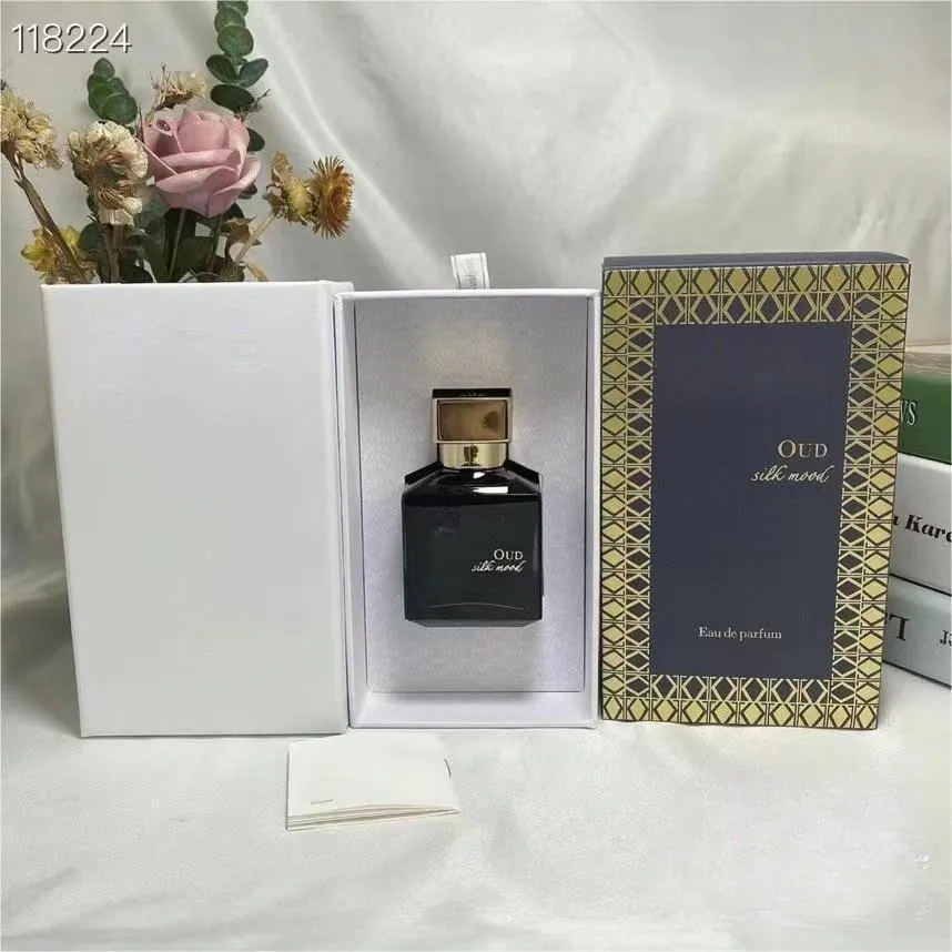 Bästsäljande män och kvinnors parfymglasflaska sprayad med ebenholts silkesmöne neutral parfym EDP designer parfym 70 ml snabb leverans
