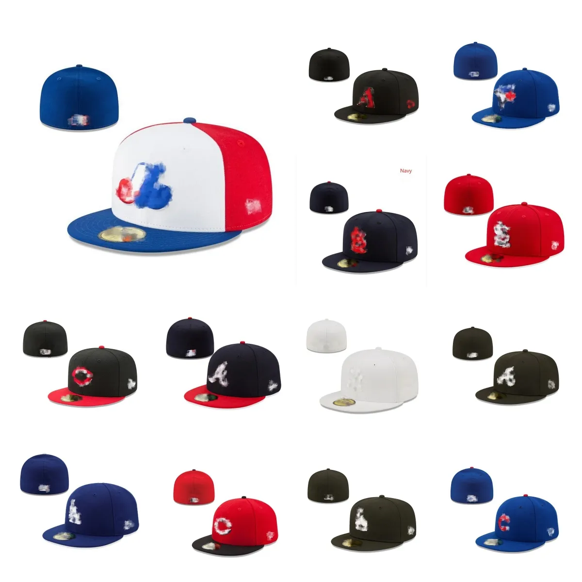 Cappellini unisex per esterni Canada Expos Cappelli aderenti Moda Cappelli taglia hip-hop Berretti da baseball Visiera piatta per adulti per uomo Donna Completamente chiuso