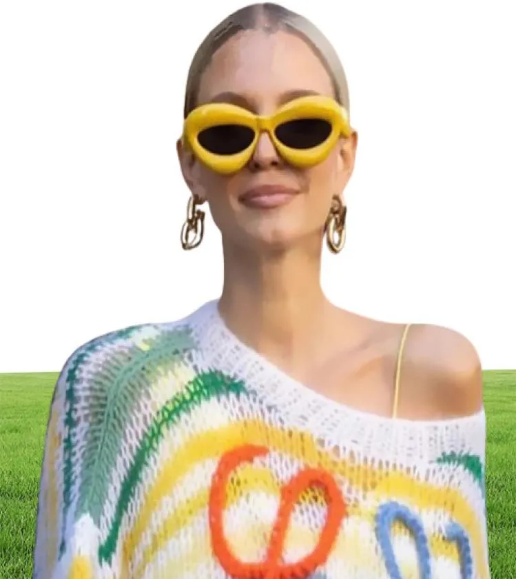 Novo formato de lábio vermelho y2k óculos de sol para mulheres nova moda doce cor amarelo rosa óculos de sol masculino sexy legal hip hop eyewear179m4351745