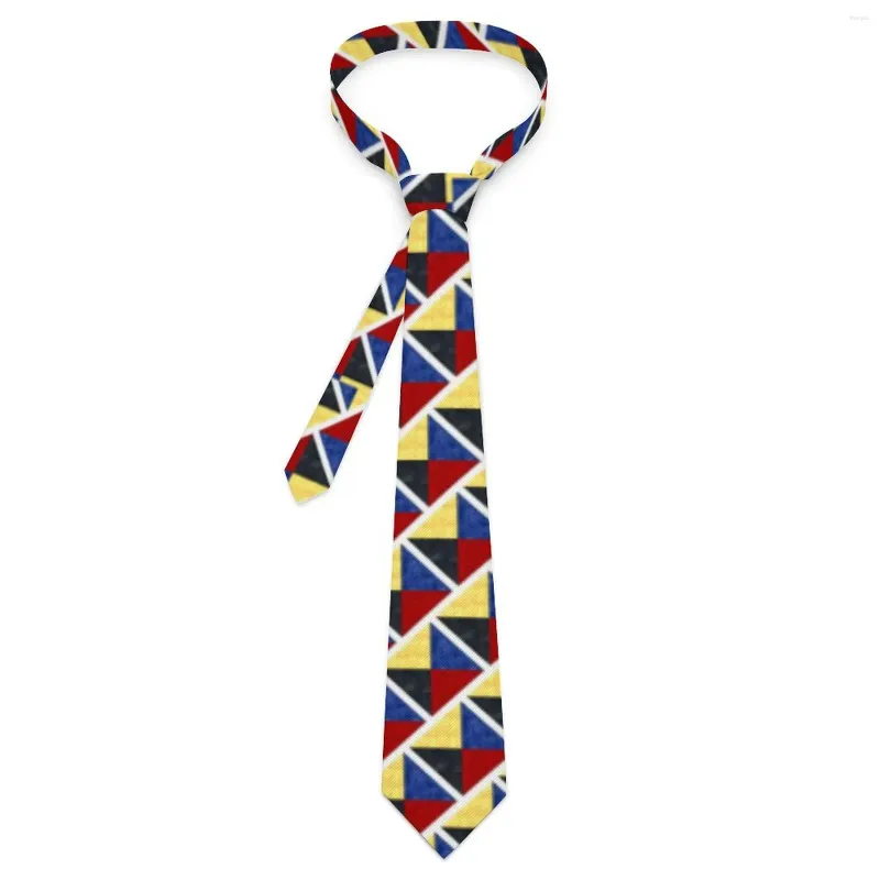 Bow slipsar maritime flaggor bund geo tryck design hals vintage cool krage för män affärssläcktillbehör