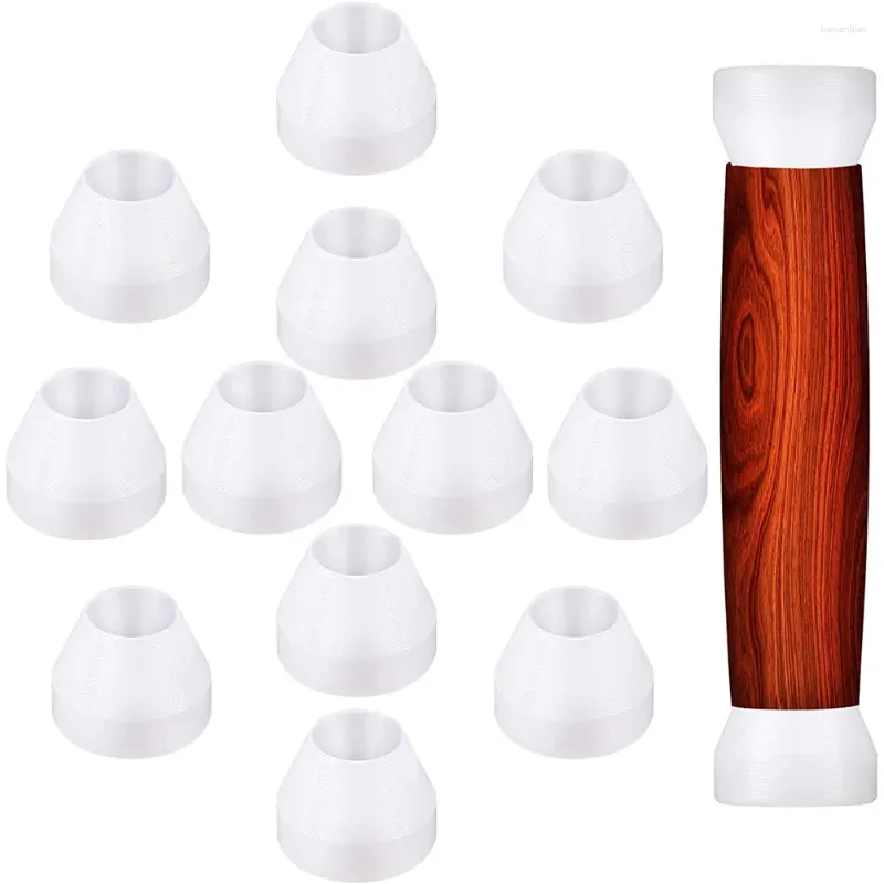 Cuillères 12 pièces bagues de stylo blanc antiadhésif synthétique Durable pour le tournage de finition CA