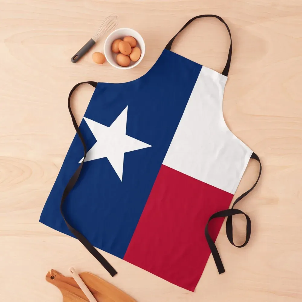 Flag of Texas State United States America Apron Chef Uniform Aprons For Women Trim Cloth 240321