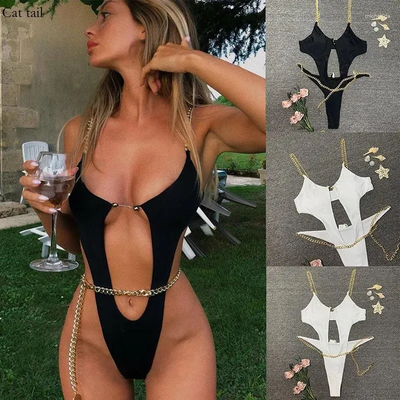 Kvinnors badkläder 2024 One Piece Bikini Sexig baddräkt Set Summer Travel Vacation Beach Swing Pool Party Fashion Matching