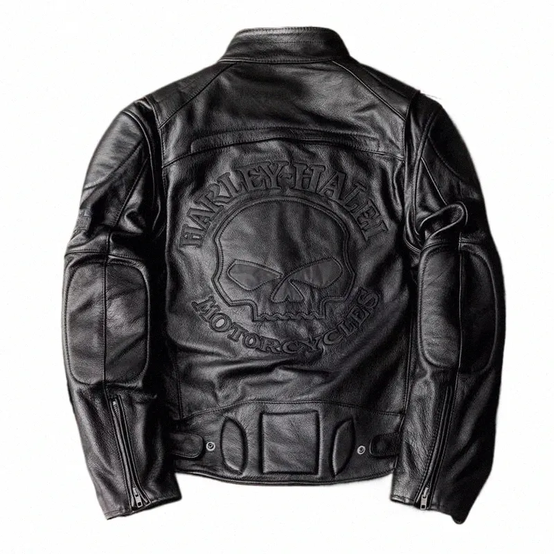 Navio livre jaqueta de couro genuíno dos homens 100% jaqueta de couro homem gola roupas da motocicleta primavera outono inverno 2023 novo l0o8 #