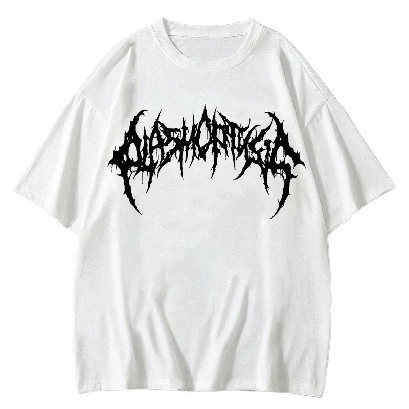Männer T-Shirts Grafik Streetwear Hip Hop Goth Sommer Y2K Print Harajuku Kurzarm Cott Tops T-Shirts Übergroße T-Shirt Kleidung P0Ur #