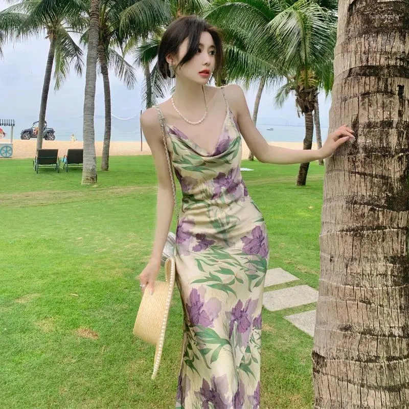 Casual Dresses 2024 Elegant Women Summer Dress Printing Swinging Collar Birthday For Casual Dresses 2024 Elegant Women Summer Dress Printing Swinging Collar Birthday For