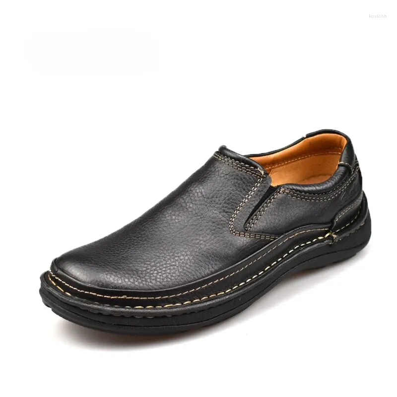 Casual Shoes Selling Leather For Men Handmade Walking Mens Fashion Loafers Man Comfortable Driving Moccasins