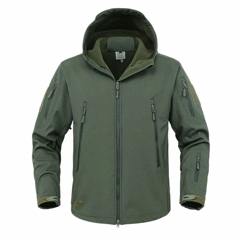 militare pelle di squalo soft shell giacche uomo tattico antivento giacca impermeabile uomo militare giacche da combattimento uomo con cappuccio bomber cappotti y5rh #