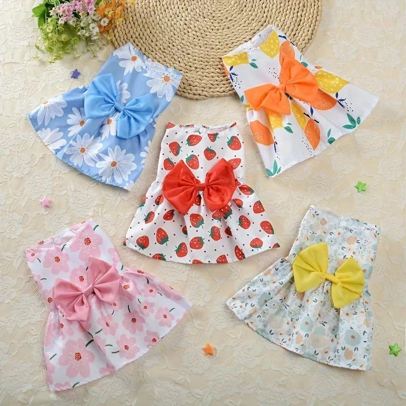 Jupes de vêtements pour chiens et jupe florale prête pour chat pour votre ami à fourrure robe douce sans manches chats chiens