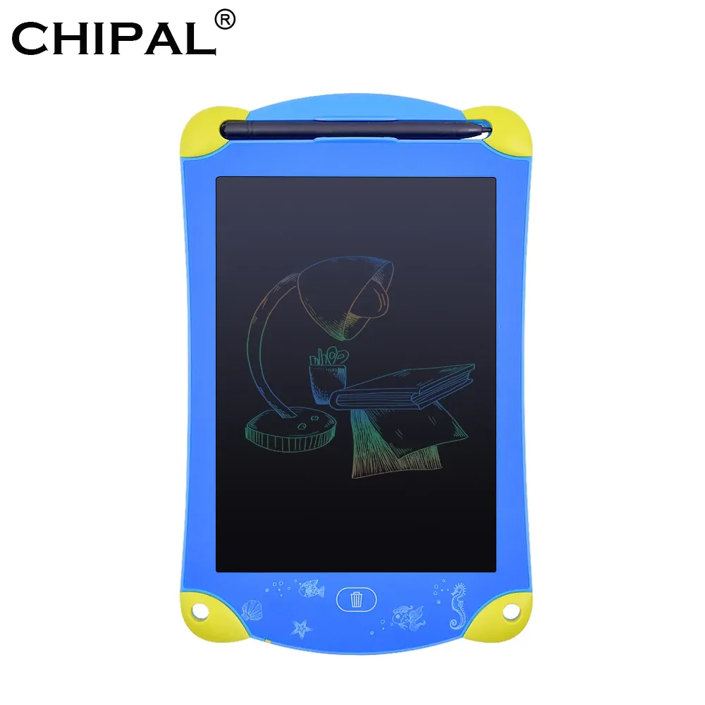 Compresse CHIPAL Tavoletta grafica LCD da 8,5 pollici Tavoletta da disegno Lavagna digitale Cancellabile Blocco note riscritto senza carta per regalo per bambini a colori