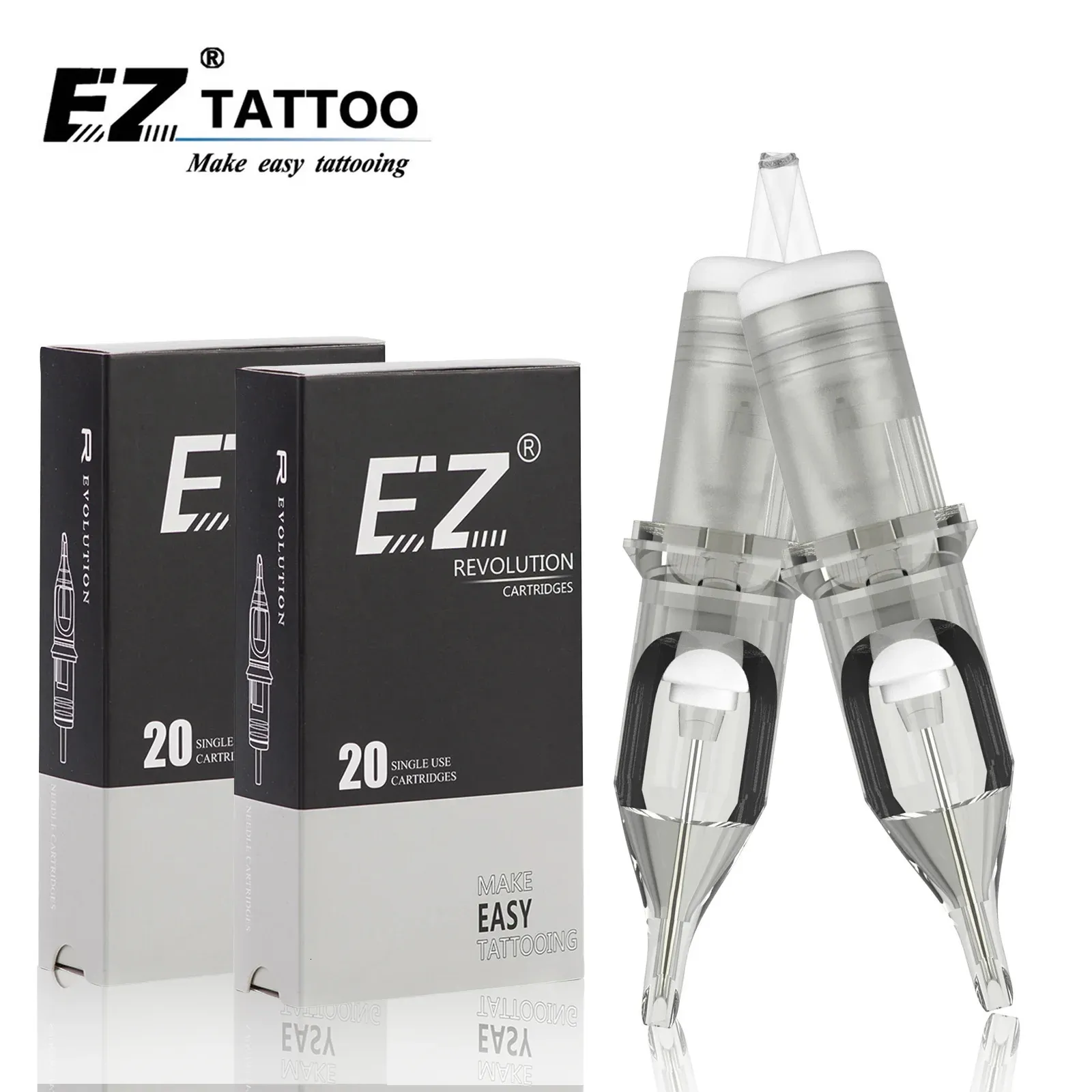 EZ Tattoo Needles Revolution Cartouche Round Liner #10 0.30mm aiguille RC1003RL RC1005RLRC1007RL RC1009RL RC1014RL 20 pcs lot 240322