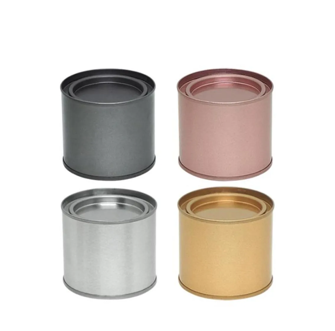 Te kan TINS ​​POT JAR COMESTIC CONTAINERS PORTABLE TEAL METAL TEA CAN TINLATE RUND LANDLE HOM Kök lagring kan SN35484661807