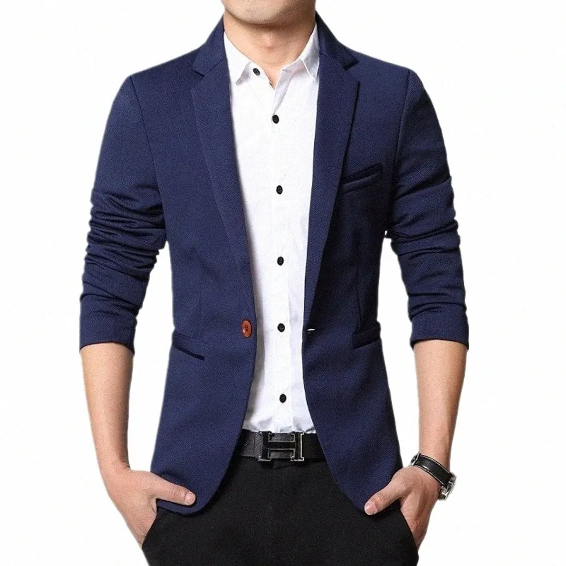 2023 Spring Autumn New Men Blazer Fi Slim Casual Blazer For Men Brand Mens Suit Designer Jacket Ytterkläder Men N1RZ#