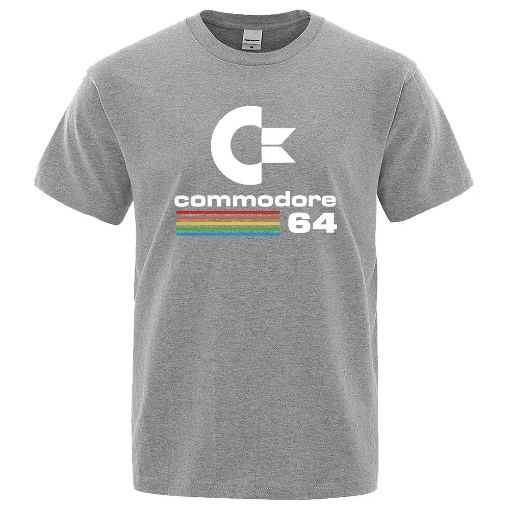 Solto Homens Camisetas Verão Commodore 64 Imprimir Camiseta C64 SID Amiga Retro Design Legal Rua Manga Curta Top Tee Roupas de Algodão 240325