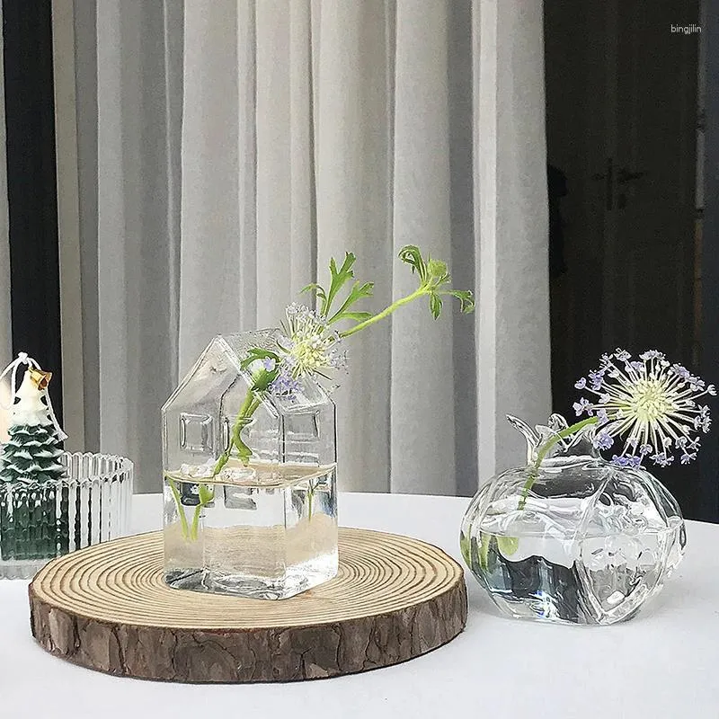 Vases Flower Vase Decoration Home Glass Floral Container Centerpiece For Wedding Party Event Office Decor Table Transparent