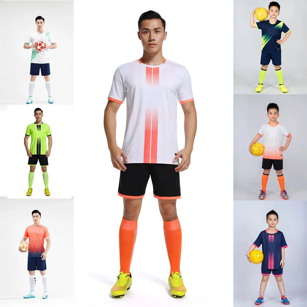 Adult Kids Football Jersey Men Boy Customize Soccer Uniforms Kit Sports Clothe Futsal Sportswear Tracksuit Child y240318