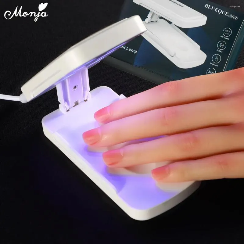 Sèche-ongles Monja 36W Mini Machine pliable portable lampe à LED UV Gel colle vernis rapide durcissement USB Charge manucure Salon outil