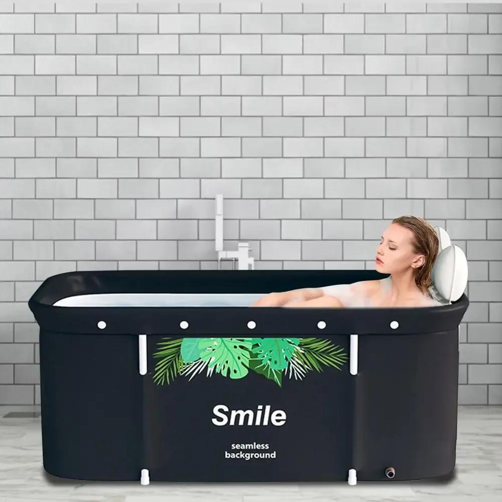 Küvetler portatif katlanır küvet yetişkin çocuklar için pvc yüzme havuzu küvet banyo kova namlu yalıtım banyo küveti ev sauna