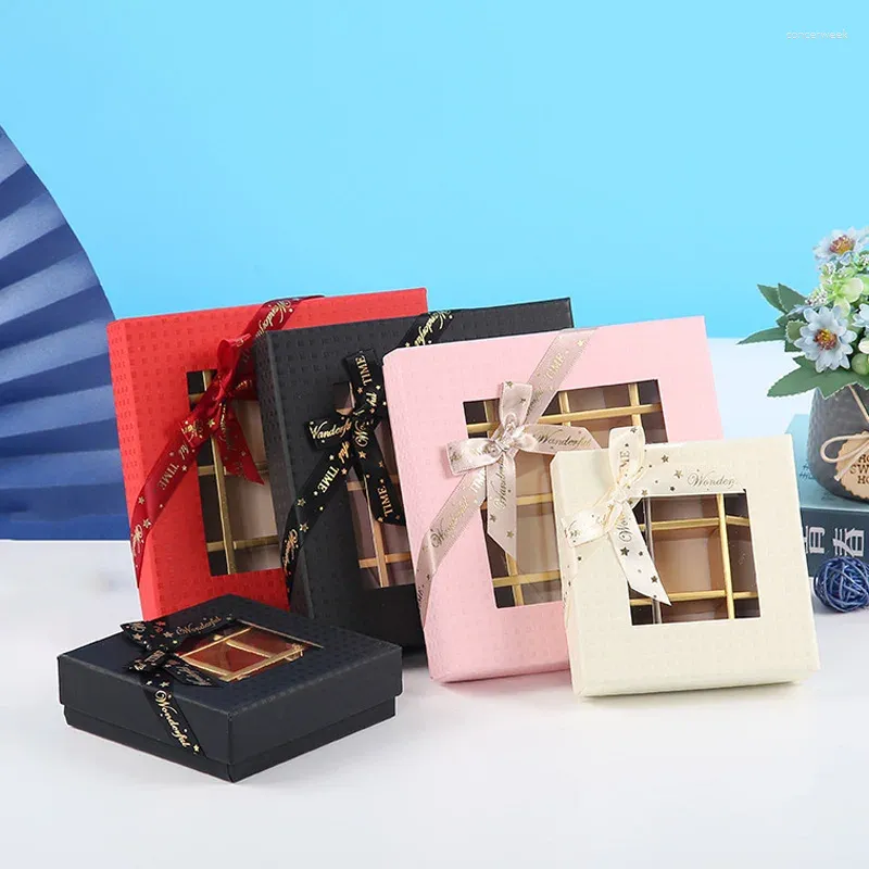 Shopping Bags Transparent Wedding Hand Gift Box Light Luxury Acrylic Bow Present Valentine's Day