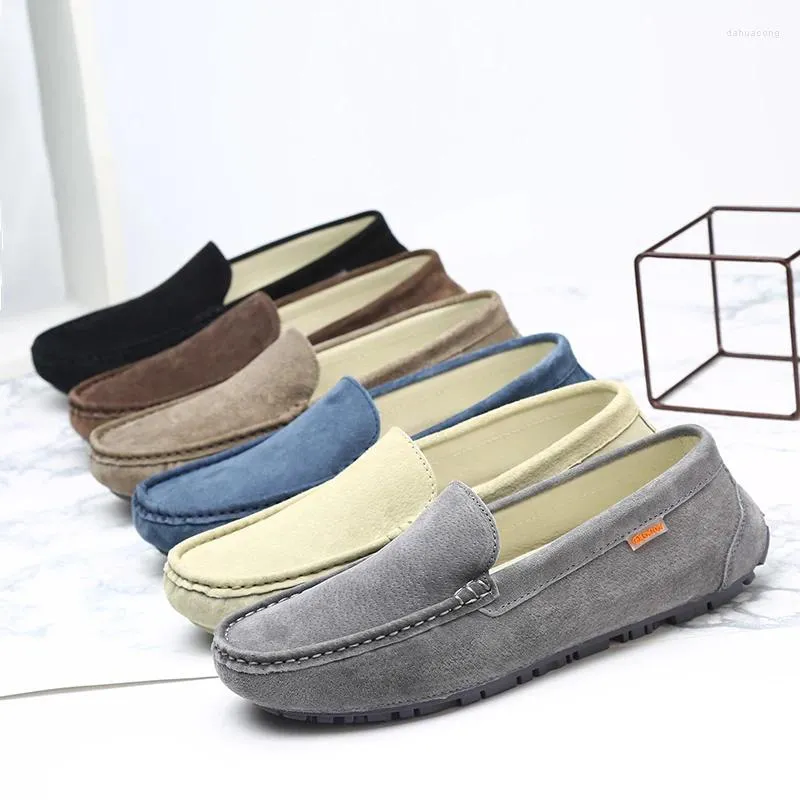 캐주얼 신발 웨어러블 스웨이드 가죽 로퍼 남성 디자이너 2024 가을 모카인 Hombre Man Moccasins Driving Loafer Lofer Loffers