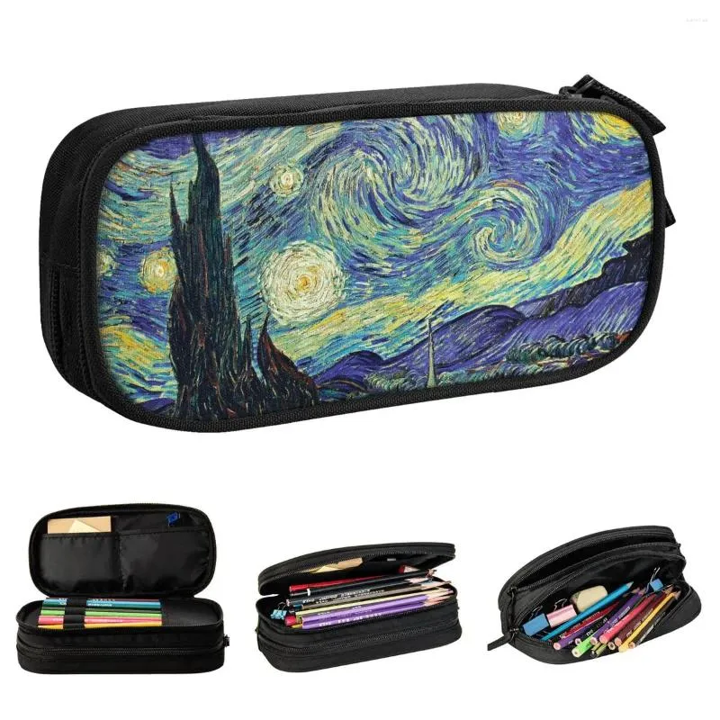 Van Gogh – trousse à crayons à la mode, boîte à stylos, sacs pour enfants, grande capacité, étudiants, trousses à crayons cosmétiques