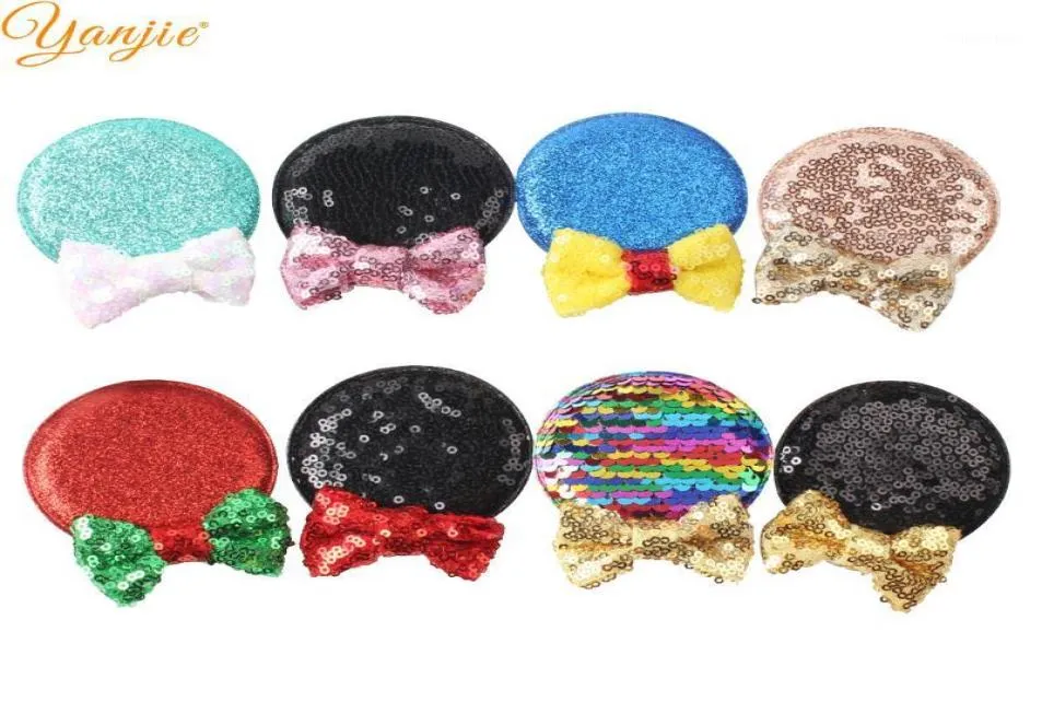 Mouse Ears Barrette Whole Sequin Hair Bows Glitter Butterfly Clips DIY Girls Hair Accessories Clips for Women16027595